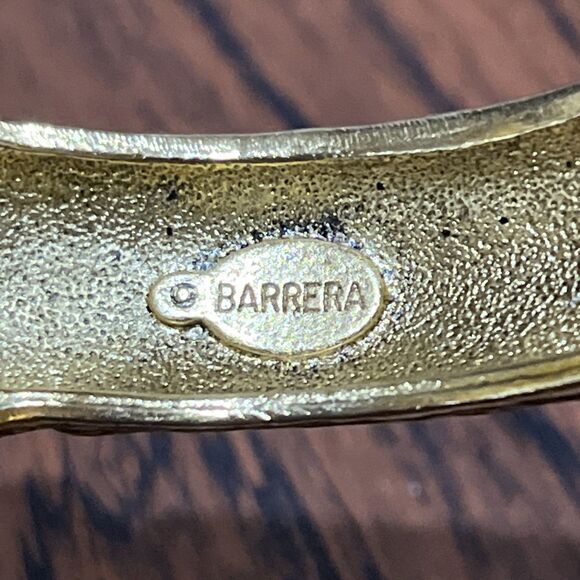 Rare Vintage Barrera Jewel Entrusted Stylized Snake Mouse In Mouth Cuff Bracelet - Picture 9 of 10